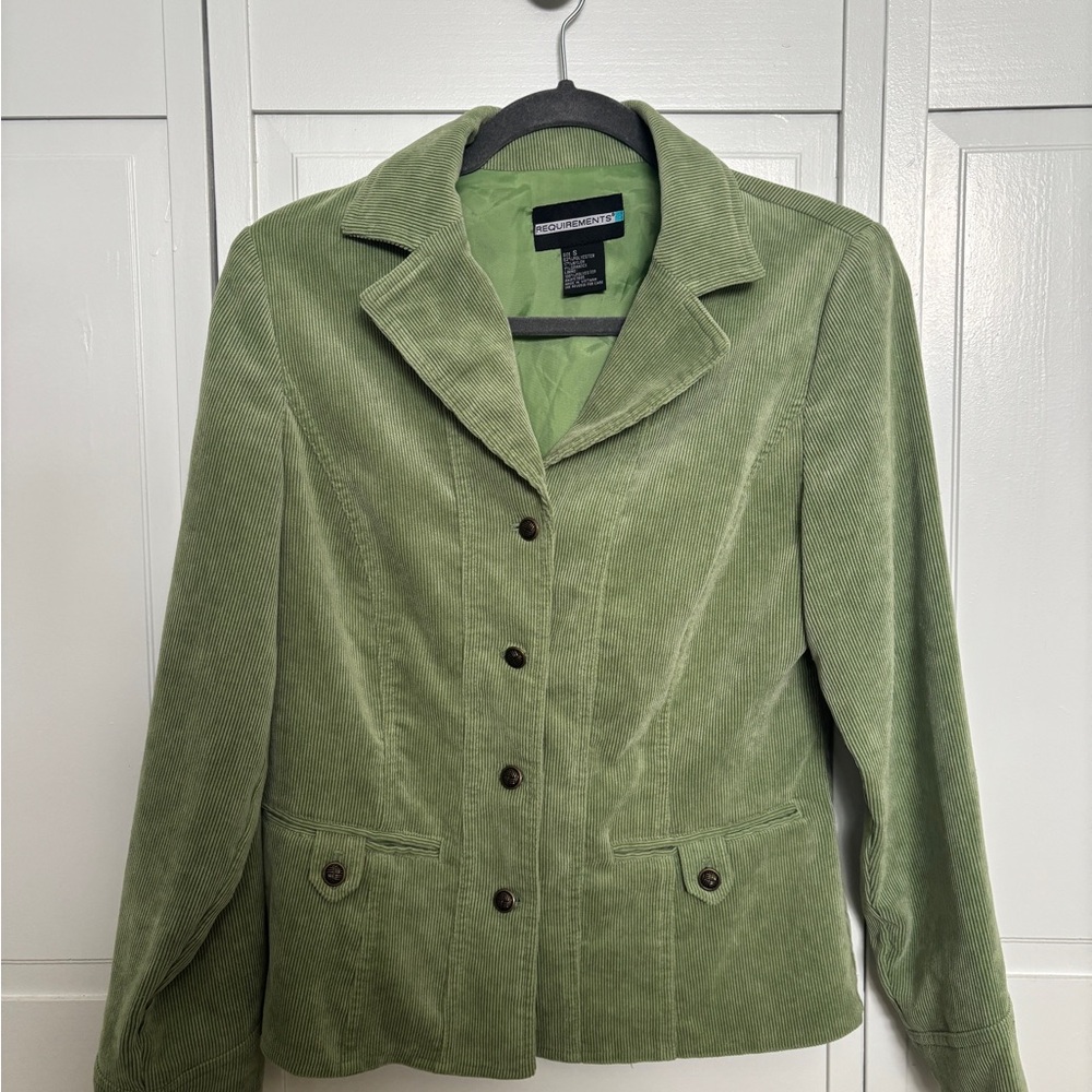 🫒 Requirements Olive Green Women’s Corduroy Blazer Size Small 🫒